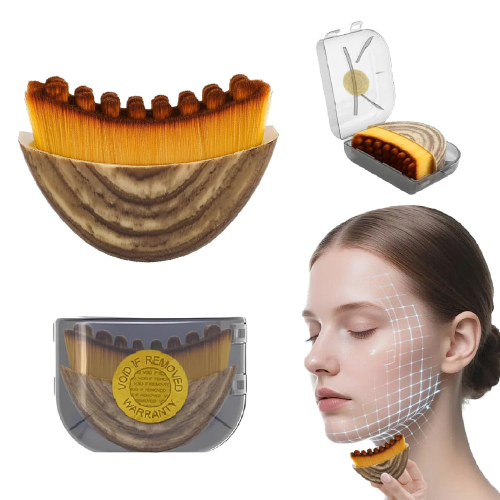 Strict Lymphatic Contour Face Brush close-up bristles for facial sculpting