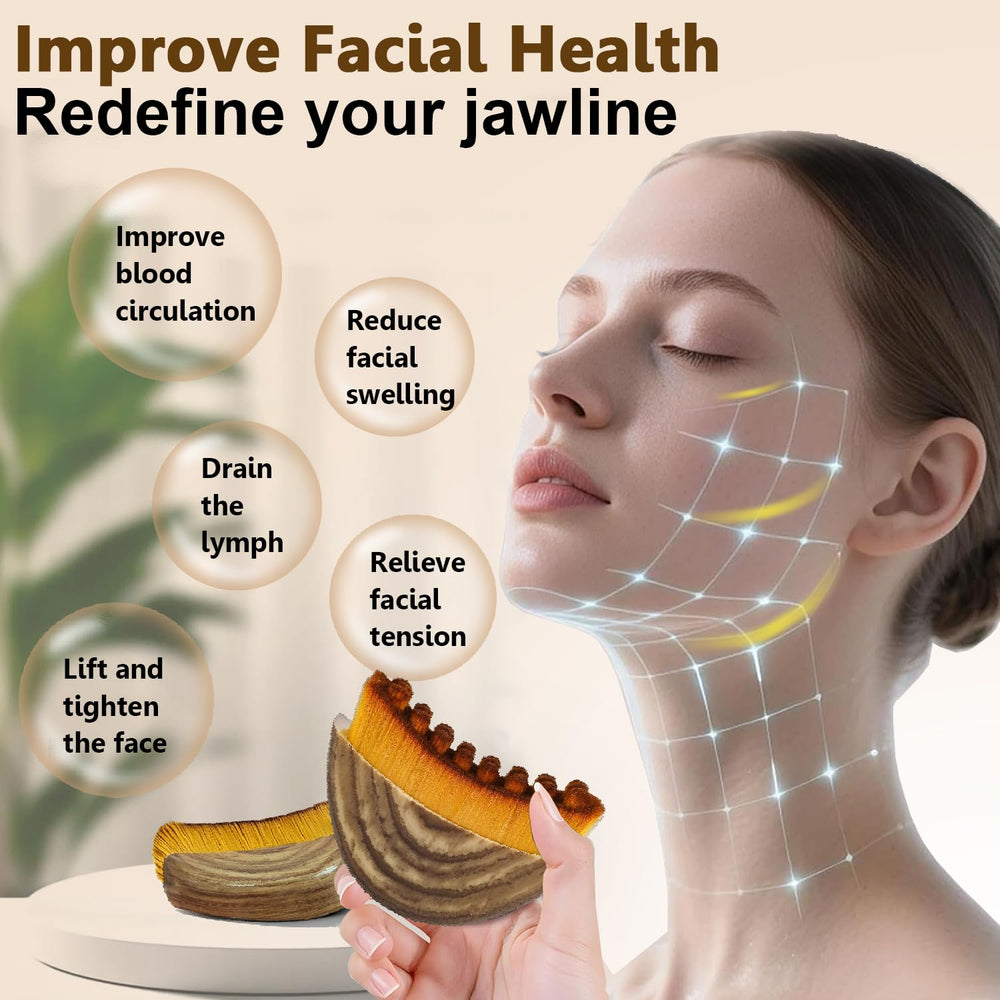 Strict Lymphatic Contour Face Brush used with essence for better absorption