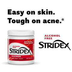 Stridex Maximum Pads application on the face demonstrates easy, thin-layer cleansing.