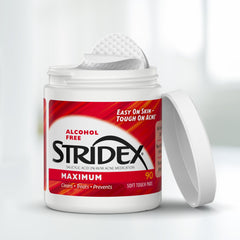Stridex Maximum Pads textured pad for thorough cleansing and impurity removal.