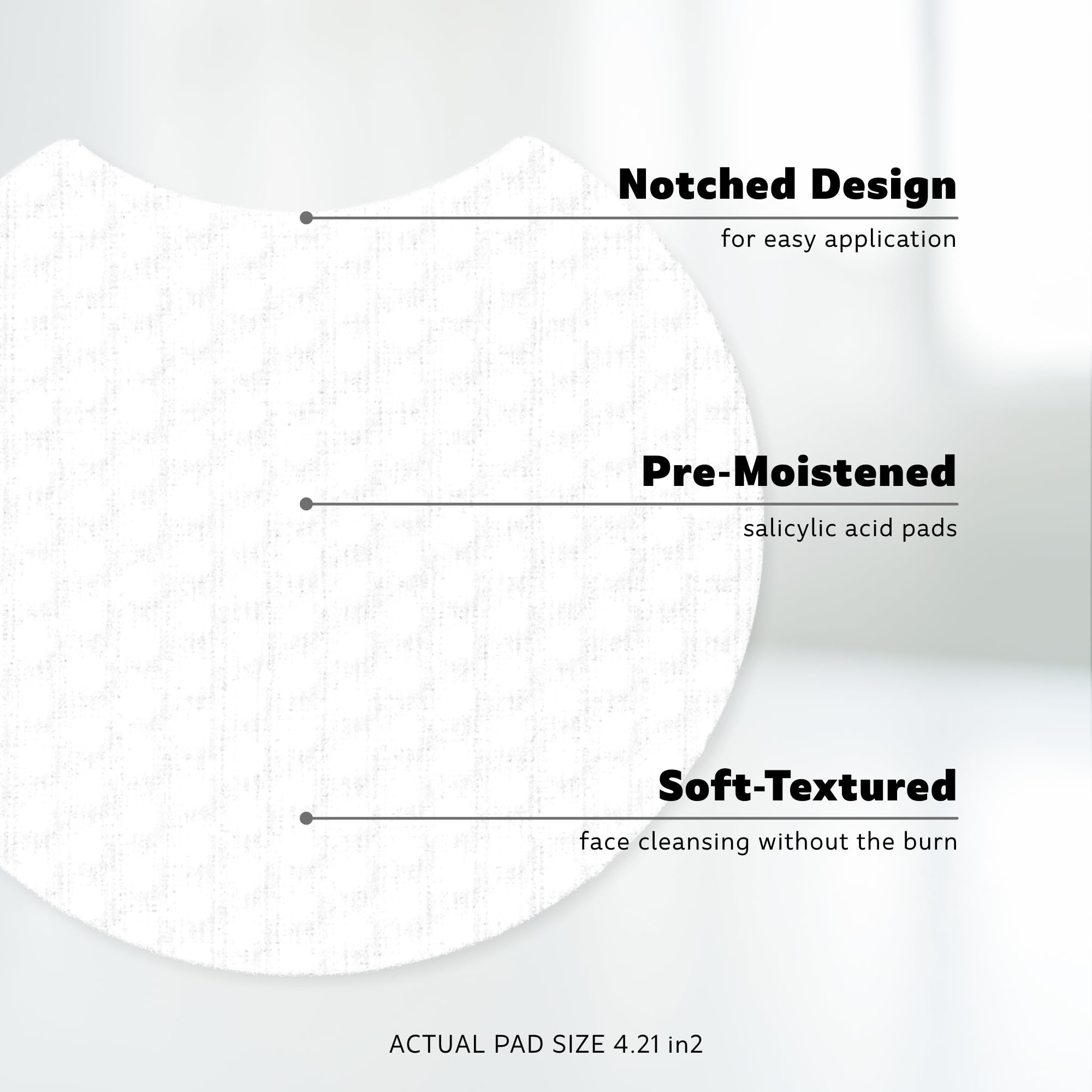 Stridex Sensitive Pads no alcohol label communicates skin friendly formula