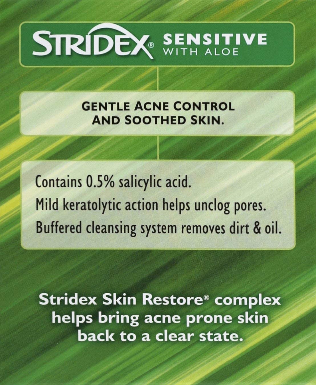 Stridex Sensitive Pads pack near-hygienic setting highlights simple daily use.