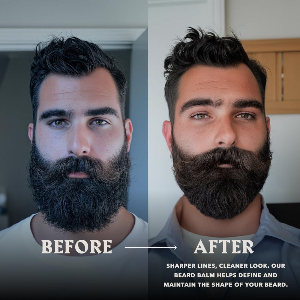 Cuidado del bigote con Striking Viking Beard Balm, acondicionador suave.