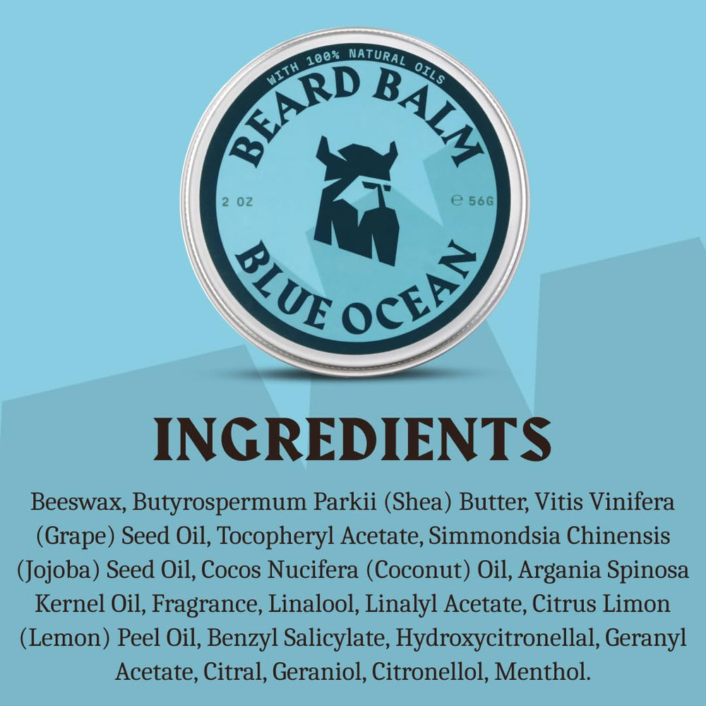 Striking Viking beard balm soothing dry skin with nourishing oils