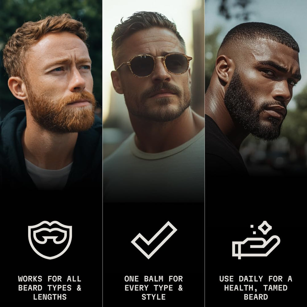 Striking Viking beard balm ingredients Shea and Jojoba for nourishment