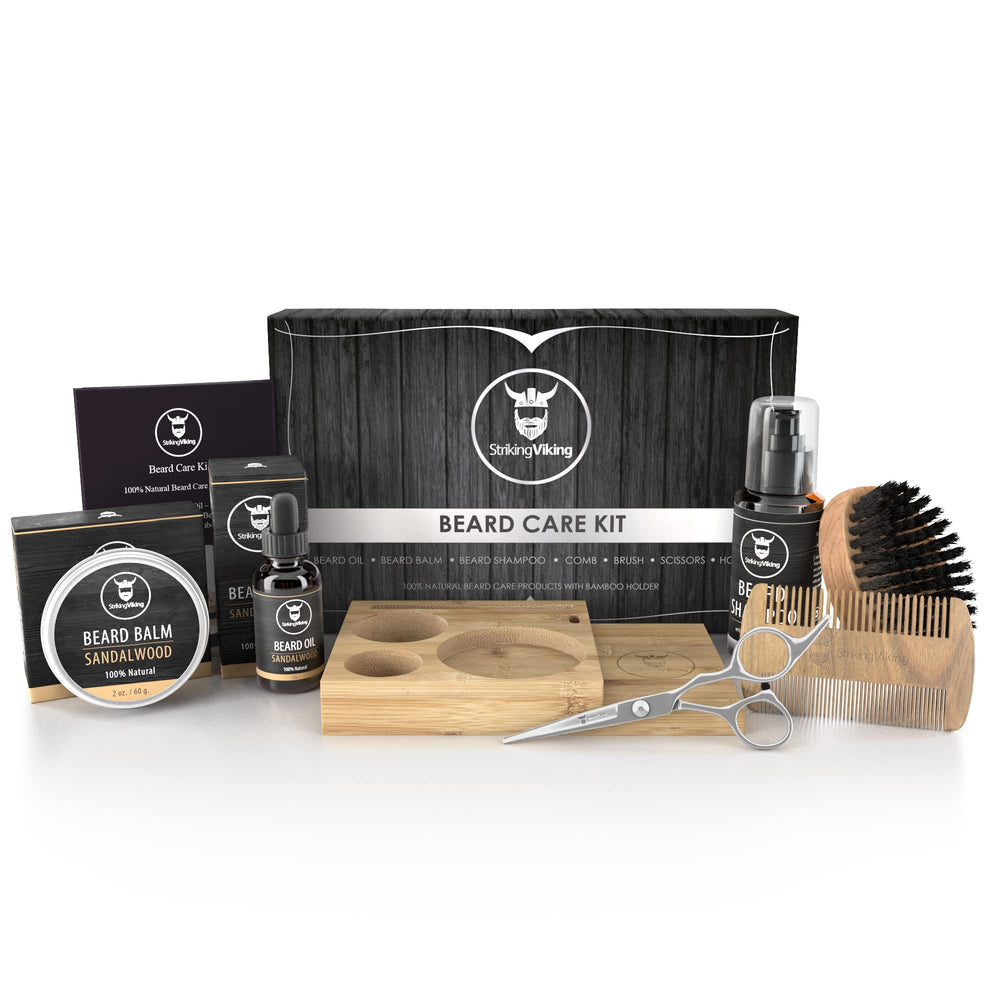 Striking Viking beard growth kit scissors for edging and trimming