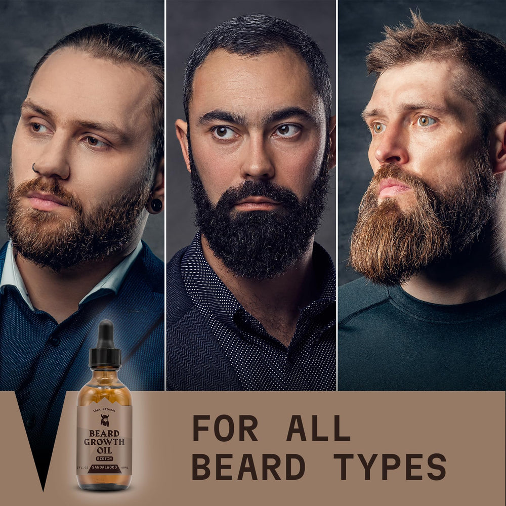 Striking Viking beard growth oil 2oz bottle for travel
