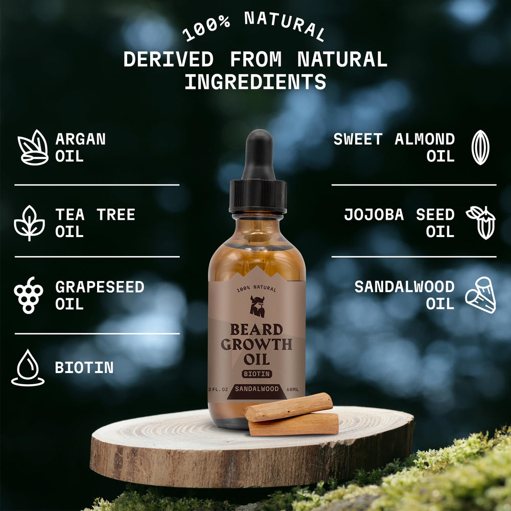 Striking Viking beard growth oil biotin and castor oil action on follicles