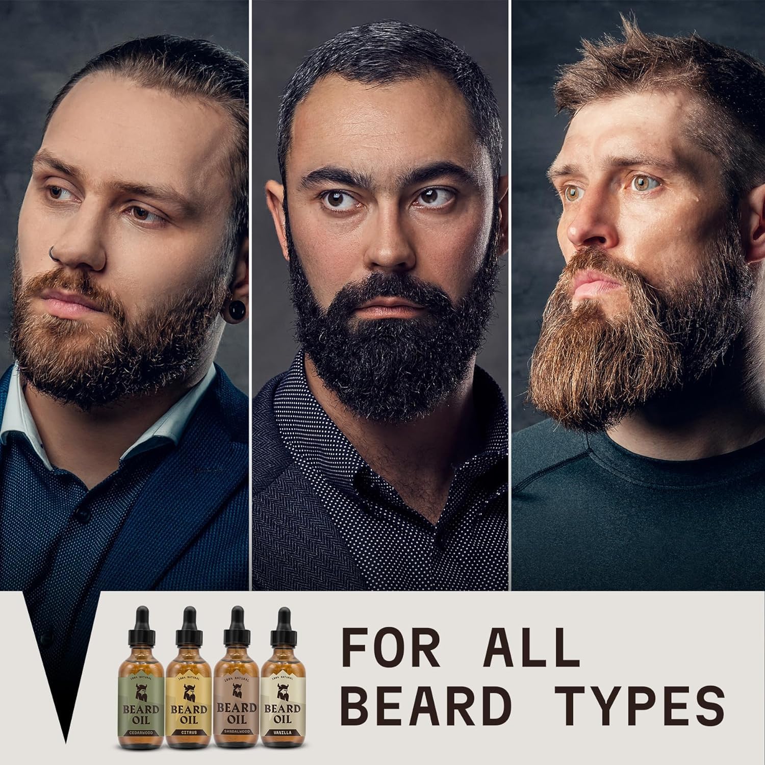 Striking Viking beard oil daily application demonstrates simple grooming routine