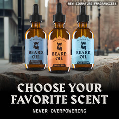 Striking Viking beard oil dropper delivers precise, non-greasy application.