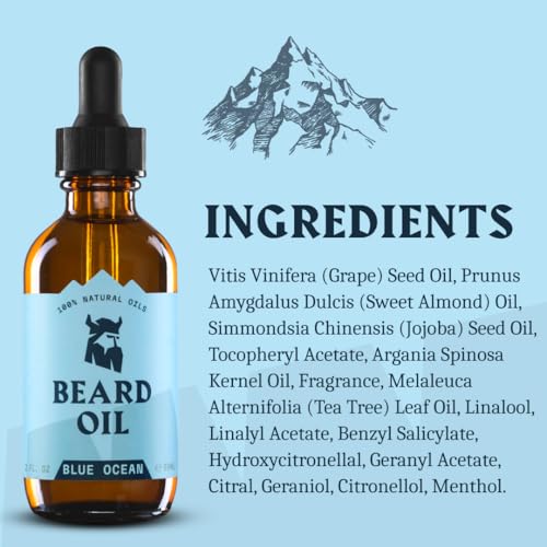 Striking Viking travel-friendly bottle supports grooming on the go.