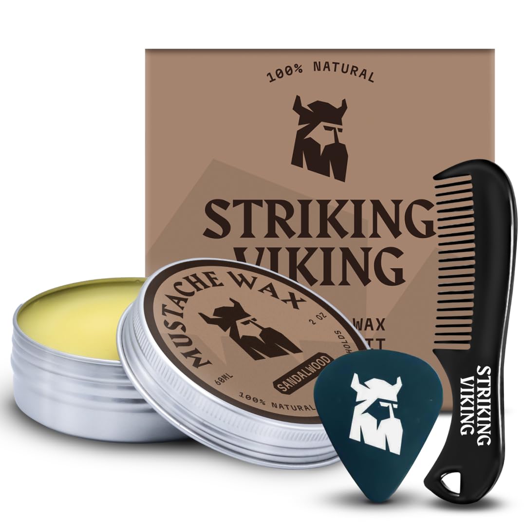 Striking Viking beginner-friendly grooming: ideal for new mustache wearers seeking control