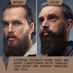 Striking Viking bottle-pour: easy, mess-free application for quick beard care