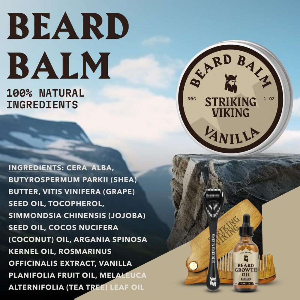 Striking Viking grapeseed oil ingredient illustrating lightweight conditioning.