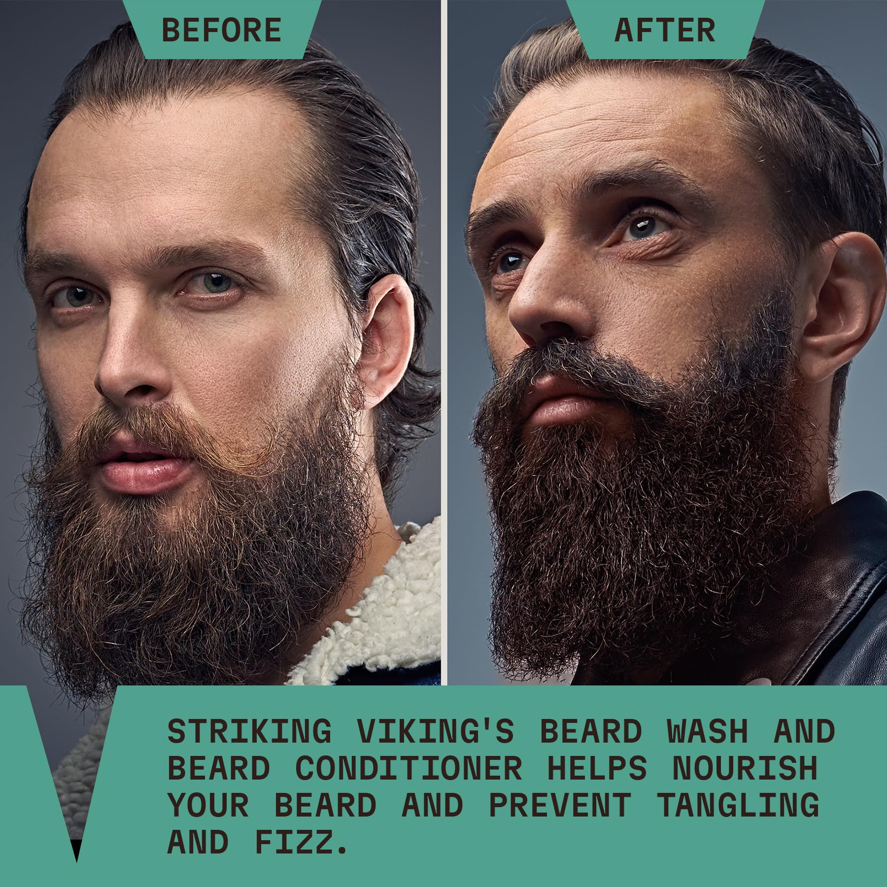Striking Viking jojoba oil treatment pump signals hydrating care for skin and beard
