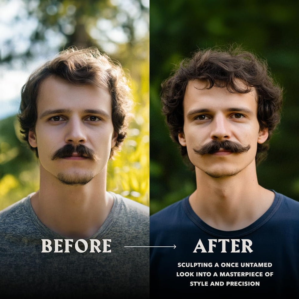 Striking Viking pocket mustache comb: discreet tool for quick touch-ups
