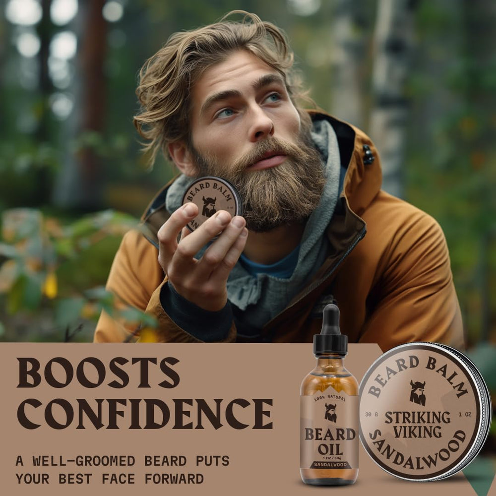 Striking Viking sandalwood scent close-up conveying refreshing aroma for all-day wear