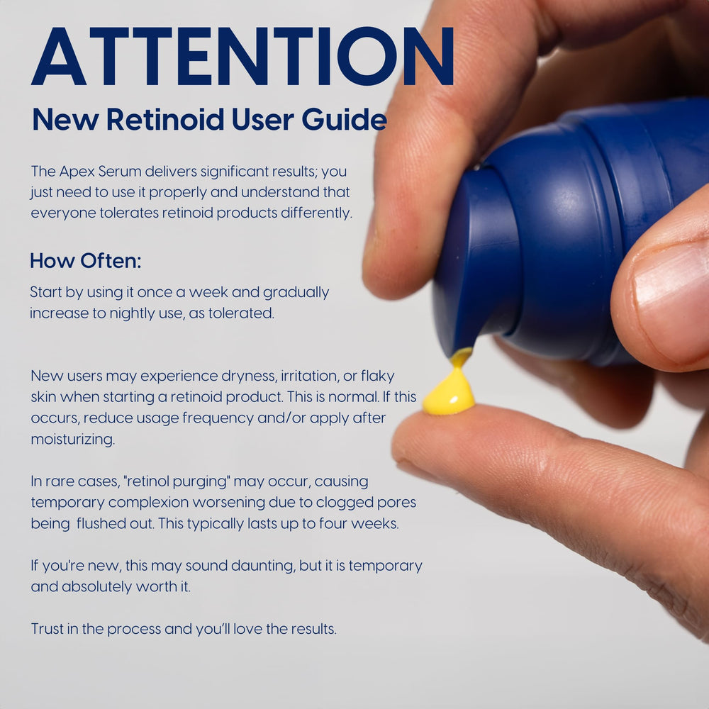 Strive retinal serum daily routine setup suggests simple, effective morning or night use.