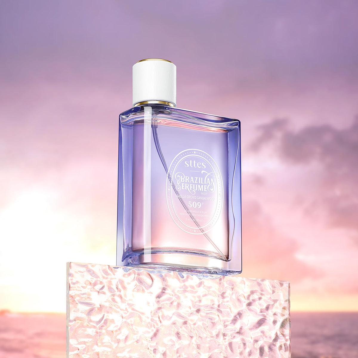 Sttes Perfume 509# vanilla orchid sandalwood bottle offers a lasting warm fragrance for daily wear.