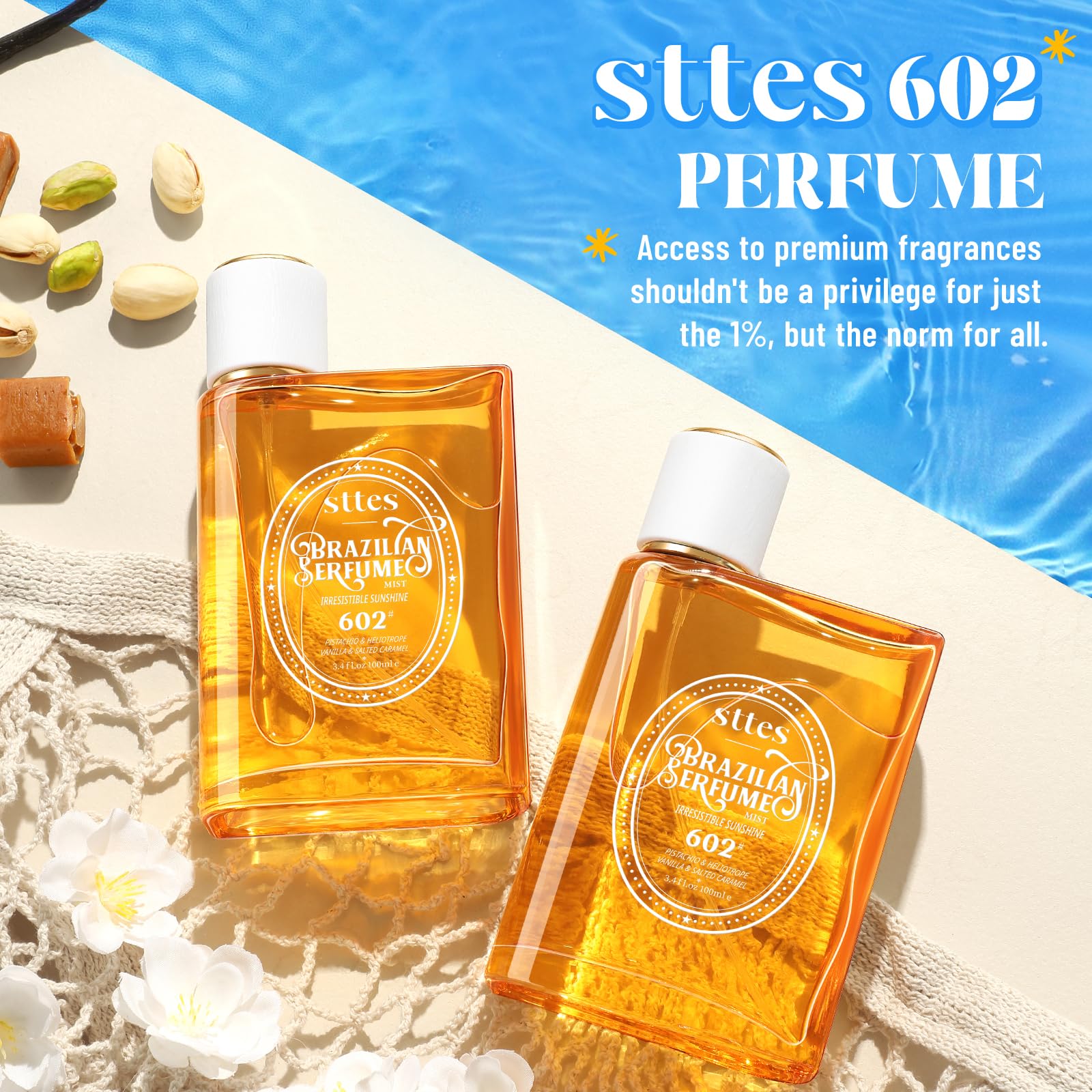 Sttes Perfume 602 natural ingredients convey a clean, high quality formula.