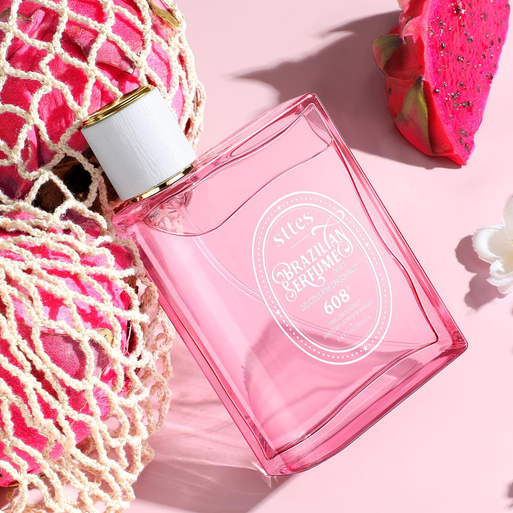 Sttes Perfume 608 top notes scene with red pitaya and litchi for bright opening