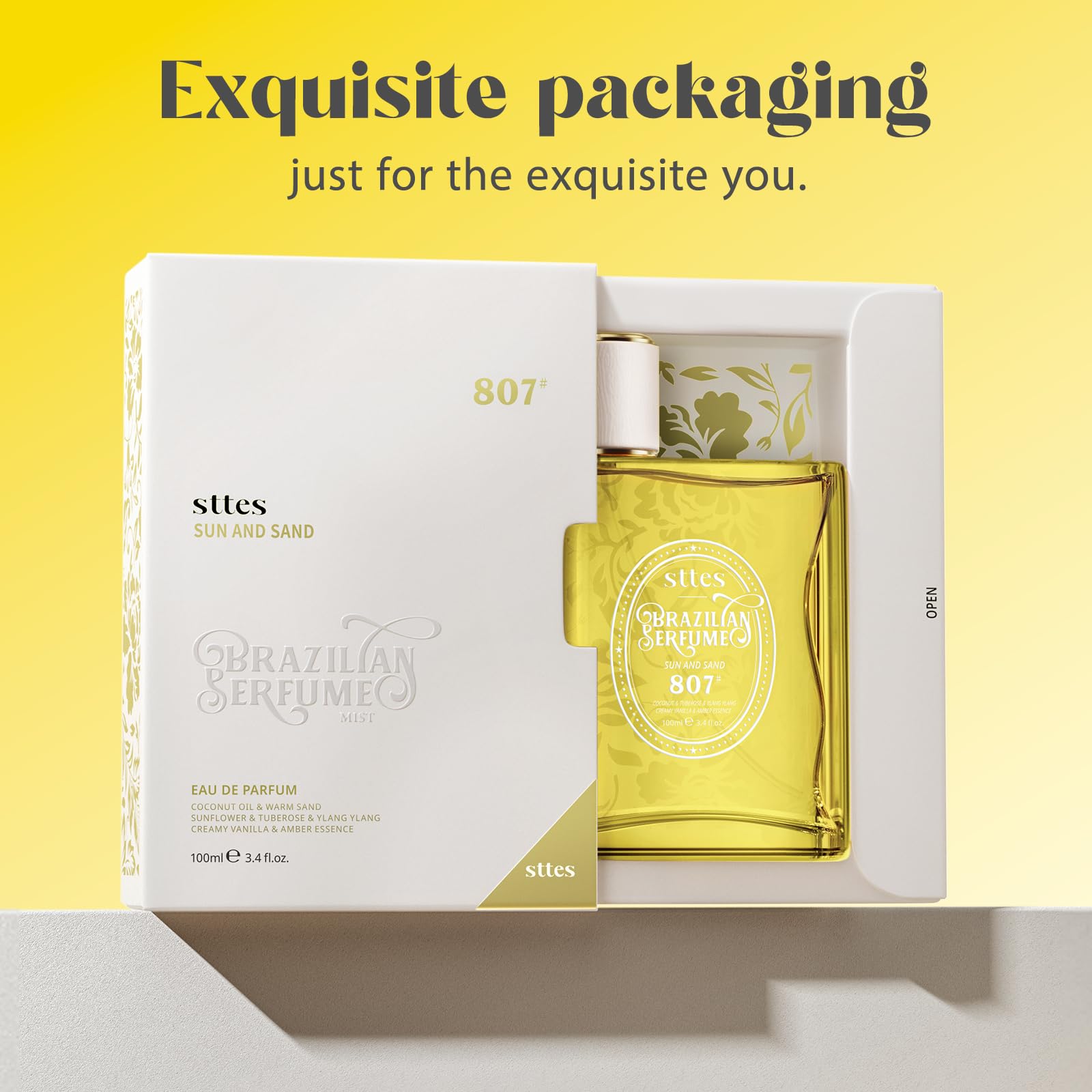 Sttes Sun and Sand beach-scene vibe illustrating carefree afternoon scent.