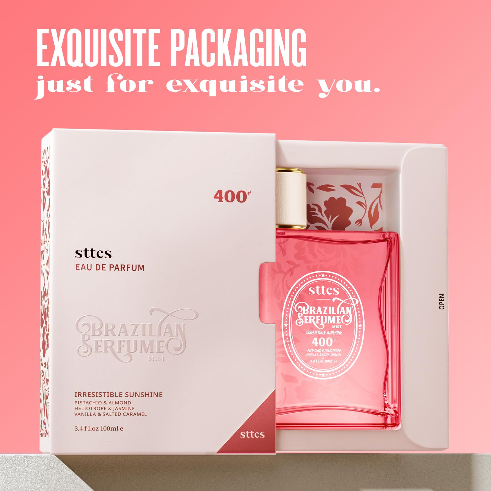 Stttes Perfume 400# collection display suggests cohesive fragrance family.
