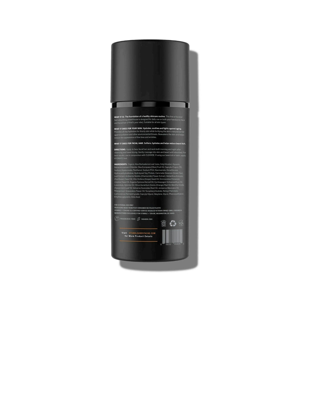 stubble & stache fragrance-free formula with natural essential oils