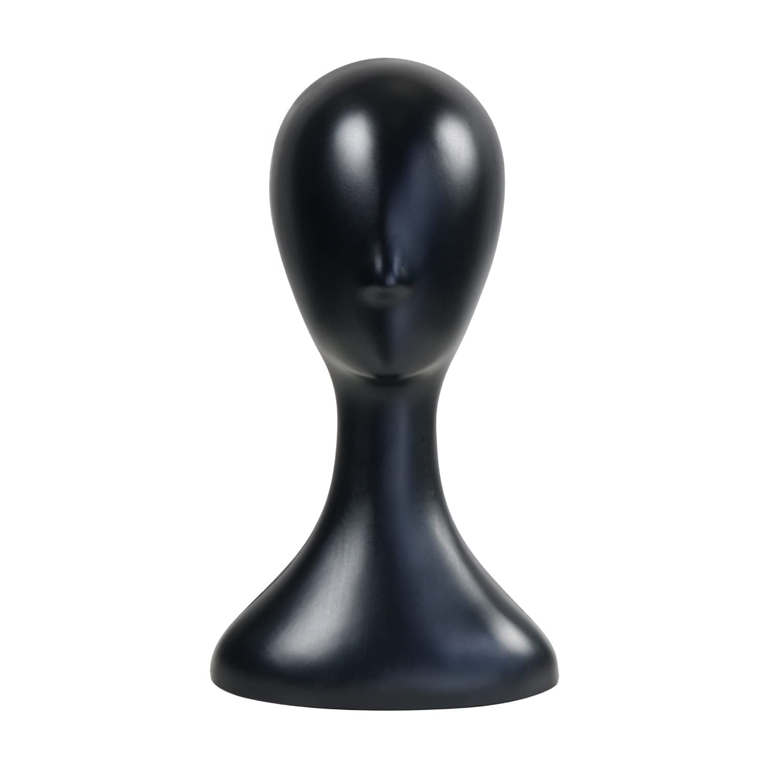 Studio Limited 16-inch mannequin head in black for realistic wig display and styling.