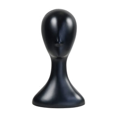 Studio Limited 16-inch mannequin head in black for realistic wig display and styling.
