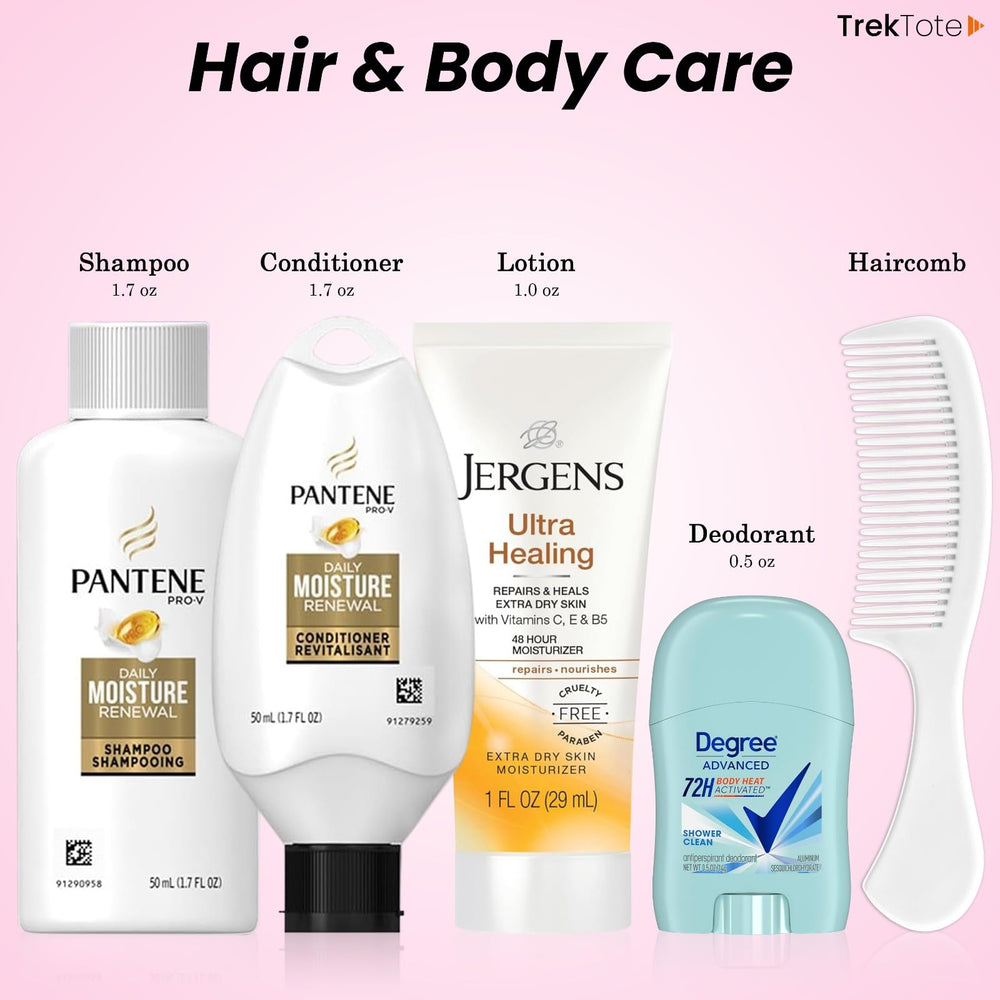 Shampoo travel-size ready for on-the-go freshness with Trektote