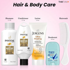 Shampoo travel-size ready for on-the-go freshness with Trektote