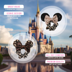 Styla Hair velvet scrunchies for kids with glittery bows—lush texture and comfortable wear.