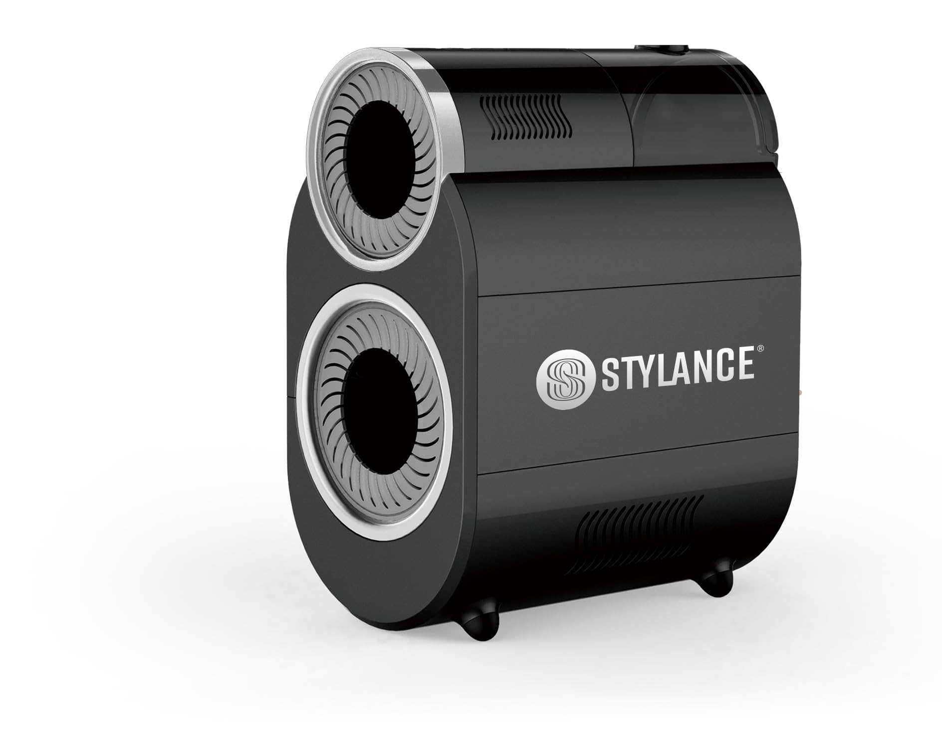 STYLANCE automatic hair brush cleaning tool front view demonstrates fast home cleaning.