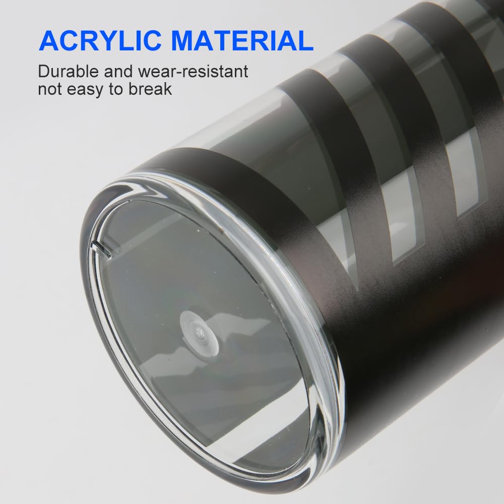 STYLANCE Barber Disinfecting Jar clear glass interior with submerged tools for complete coverage.