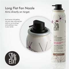 Style Edit Light Brown Root Concealer packaging highlights USA-made cruelty-free quality.