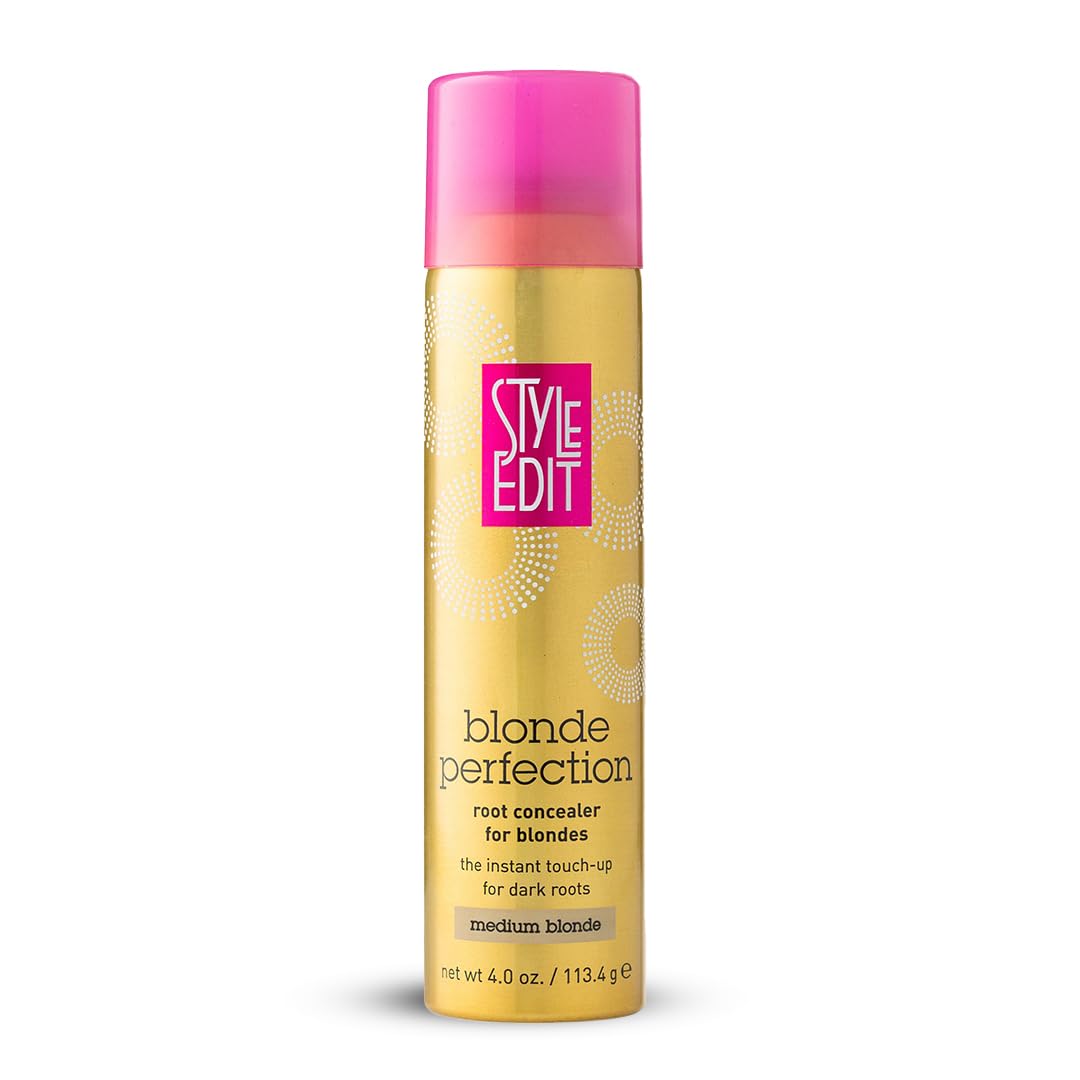 Style Edit Medium Blonde Root Concealer bottle for instant grey root coverage on the go.
