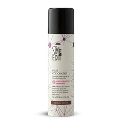 STYLE EDIT Medium Brown Root Concealer packaging demonstrates quick gray coverage.