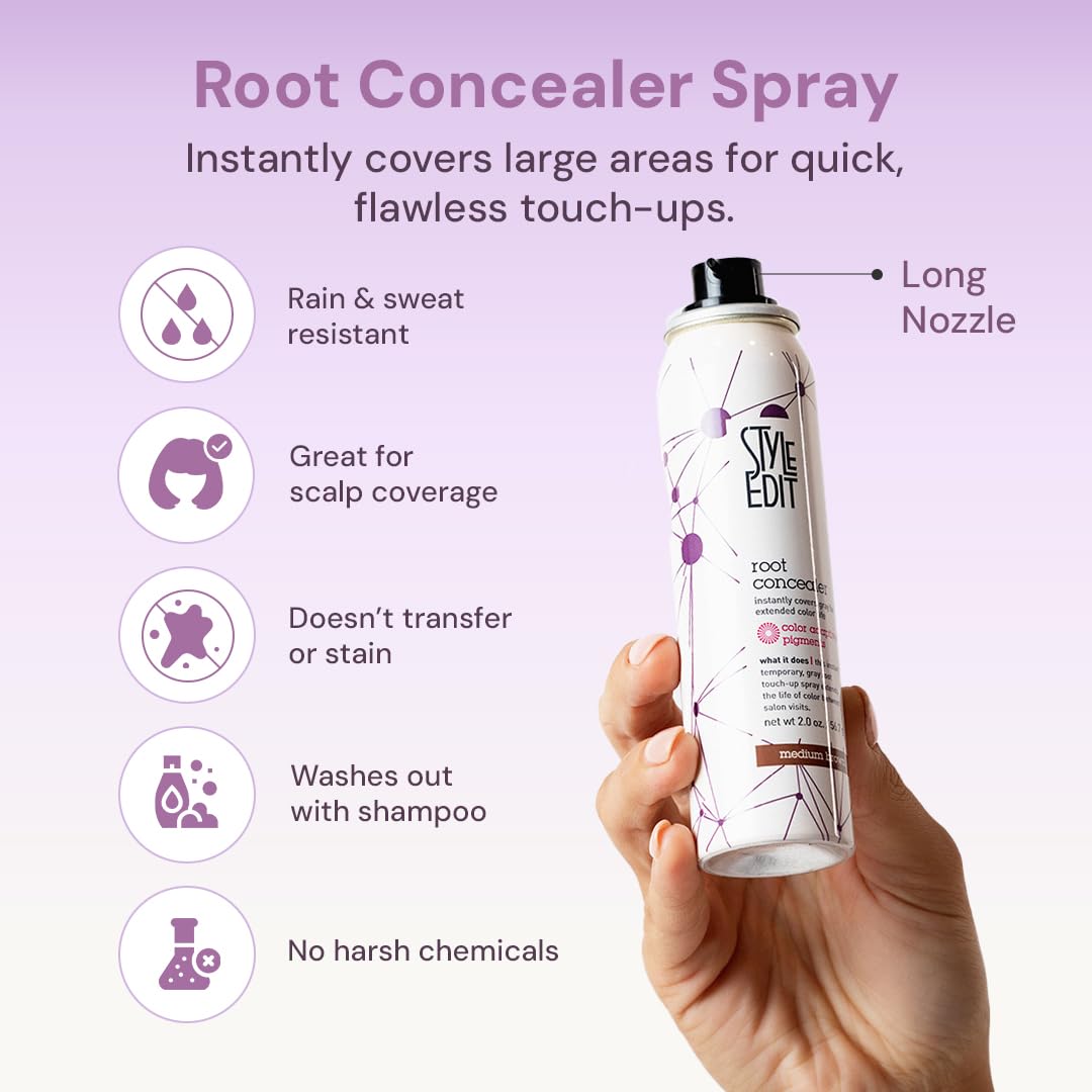 Style Edit Root Concealer application on hair for seamless blend