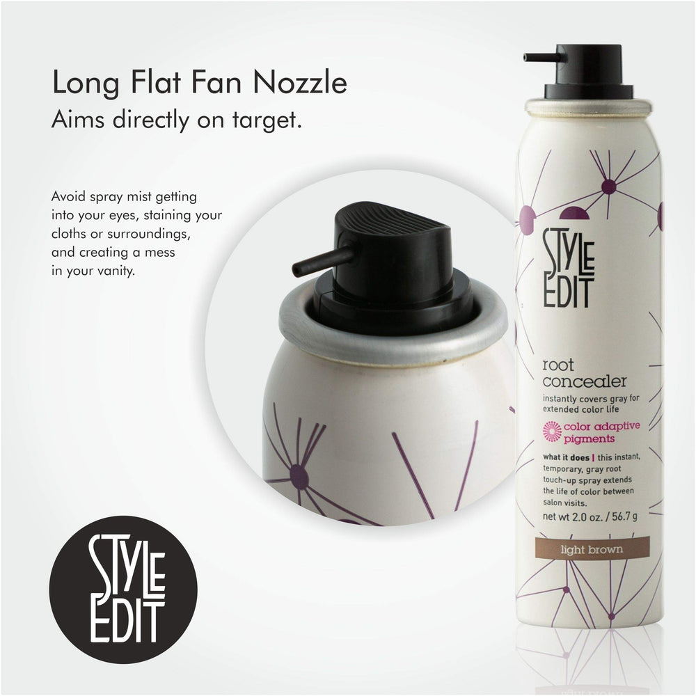 Style Edit root concealer dries quickly with no stickiness or transfer