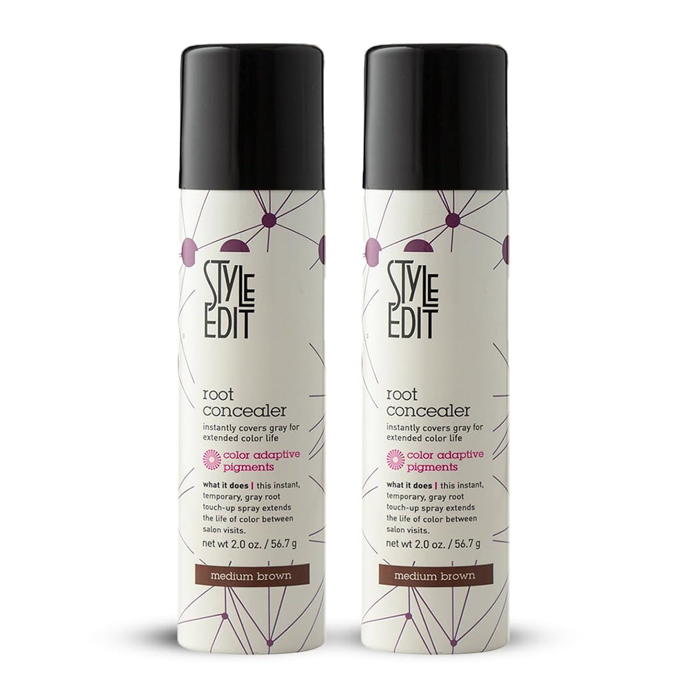 Style Edit Root Concealer spray bottle for quick gray root coverage