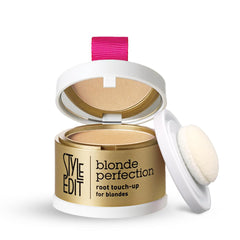 STYLE EDIT Root Touch Up Powder hides dark roots for quick, seamless coverage.