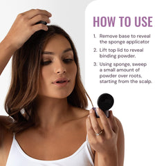Style Edit sponge applicator enables precise root application.