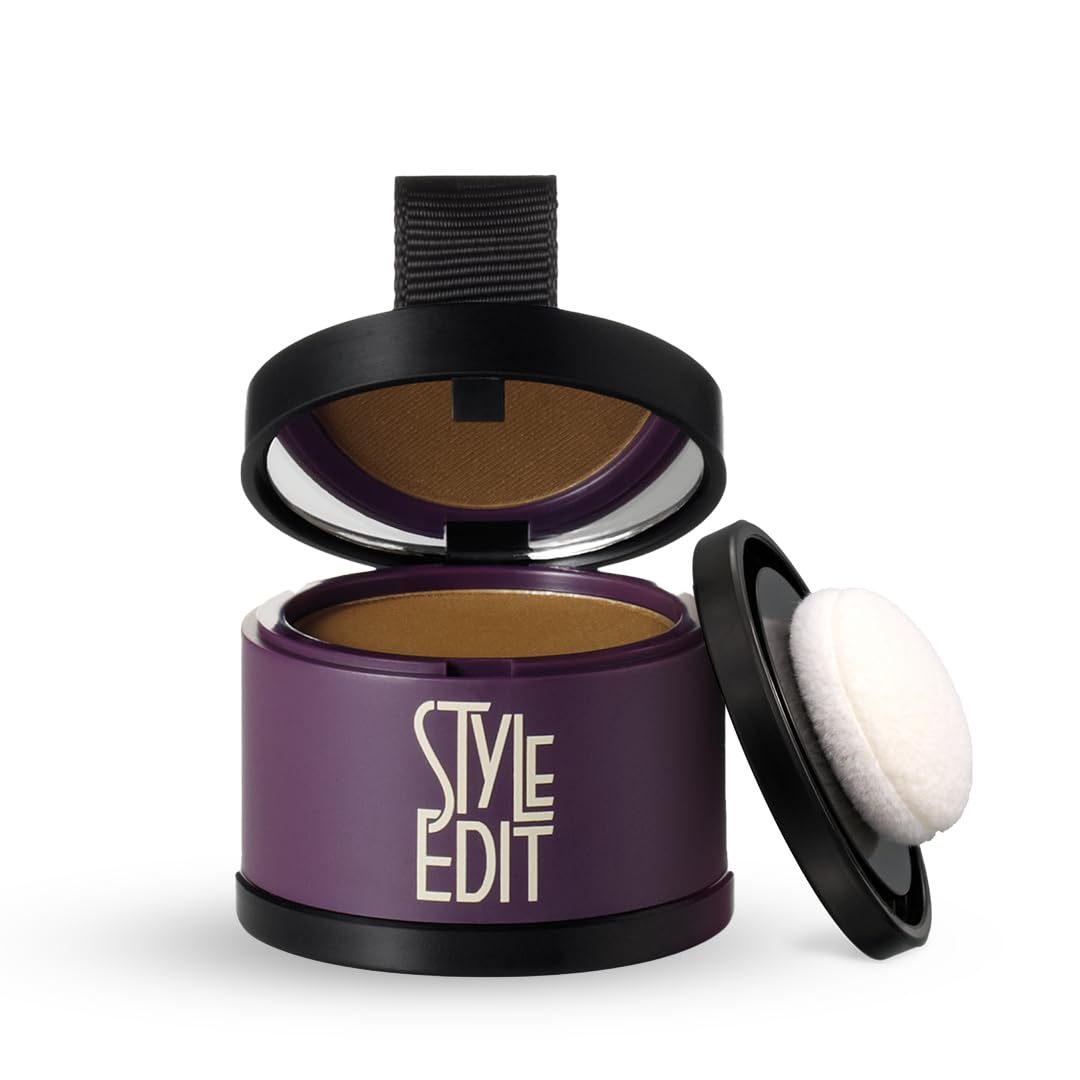 Style Edit Root Touch Up Powder tub for portable gray root coverage.