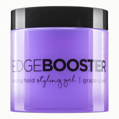 Style Factor EDGE BOOSTER Strong Hold Styling Gel packaging on display for easy grip and control.