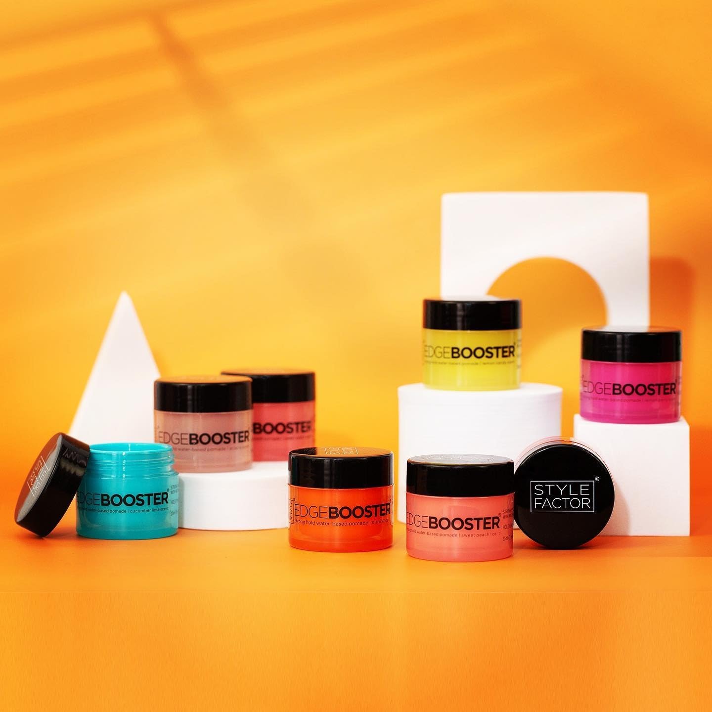 Style Factor EdgeBOOSTER textured-look result after styling with a water-based formula.