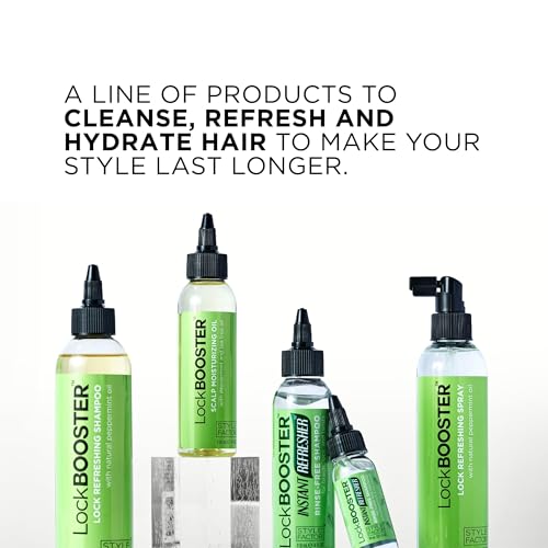 Style Factor LockBOOSTER finished look shows moisturized scalp and protected locs.