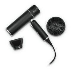 StyleCraft Ace dryer matte black finish with silver accents delivers premium styling aesthetics.