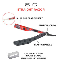 StyleCraft Deluxe Line camo red close-up on ergonomic grip during fades.