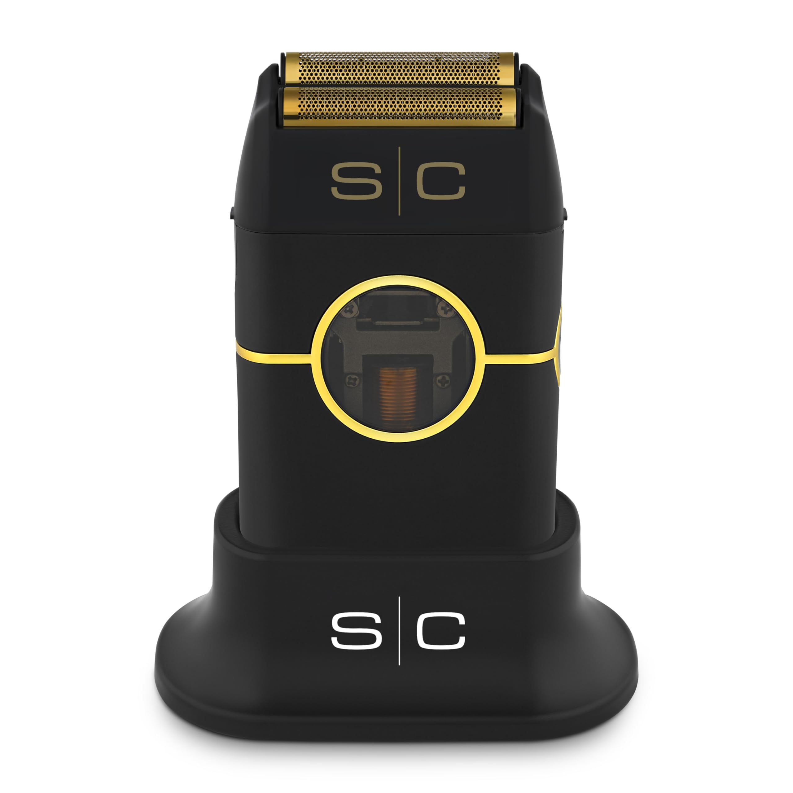 StyleCraft Instinct metal shaver front-angle for precise grooming on neck and hairline.